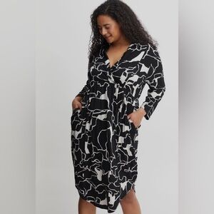 ✨ NWT Fransa Black And White Maxi Dress With Pockets